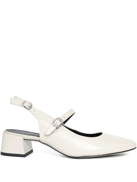 Studio Chofakian 35mm Buckle-strap Slingback Pumps - Boxoffwhite 