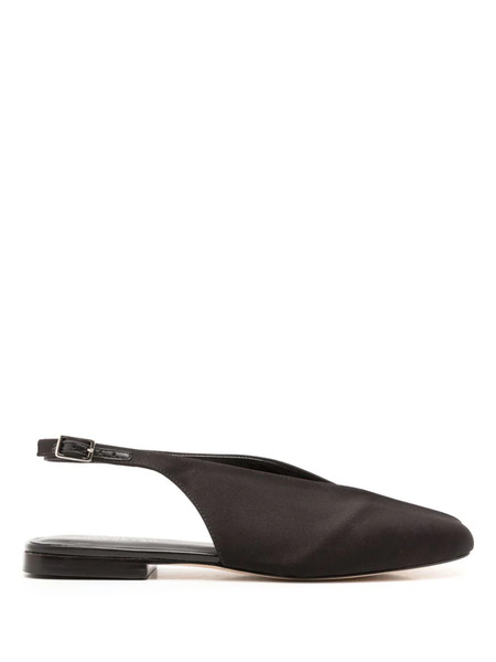  Studio Chofakian Square-toe Leather Pumps - Black 