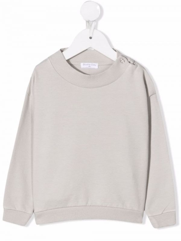  Studio Clay Oversized Crew Neck Sweatshirt - Grey 
