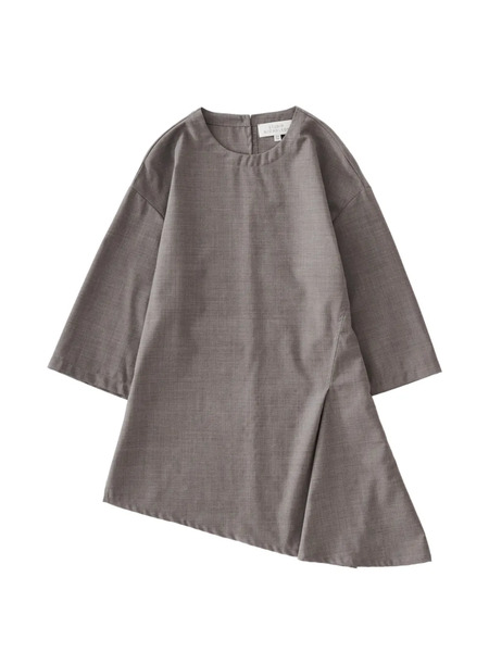  Studio Nicholson Asymmetric Pleat Vichy Top - Grey 
