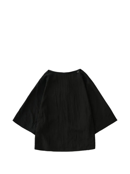  Studio Nicholson Bascom Short-sleeve Back-button Top - Black 