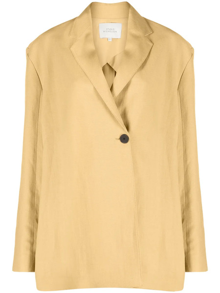  Studio Nicholson Boxy Double-breasted Jacket - Neutrals 