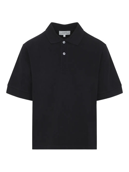  Studio Nicholson Button Short-sleeve Polo Shirt - Black 