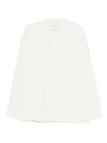  Studio Nicholson Collarless Shirt - Neutrals 