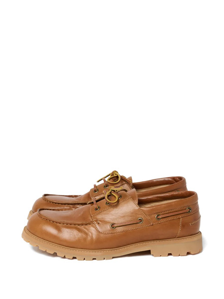  Studio Nicholson Guston Raw-cut Leather Boat Shoes - Brown 