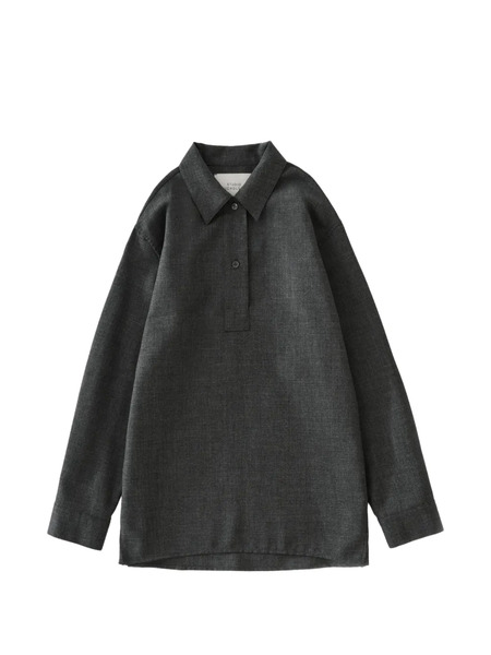  Studio Nicholson Half-placket Drop-shoulder Pinole Shirt - Grey 