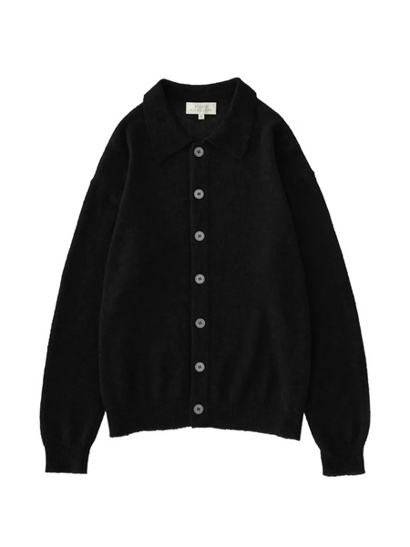  Studio Nicholson Hamto Polo Button Cardigan - Black 