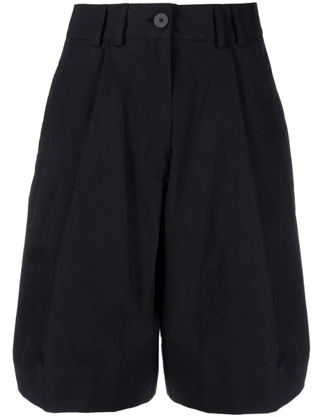  Studio Nicholson High-waisted Cotton Shorts - Blue 
