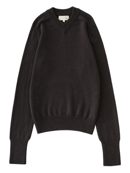  Studio Nicholson Inverness V-neck Sweater - Brown 