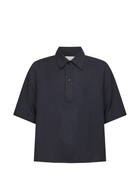  Studio Nicholson Lemmer Two-button Short-sleeve Polo Shirt - Blue 