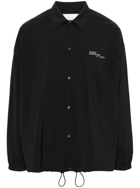 Studio Nicholson Logo-print Press-stud Jacket - Black 