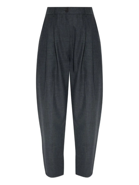  Studio Nicholson Pleated Tapered Wool Trousers - Grey 