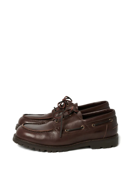  Studio Nicholson Raw-cut Guston Leather Boat Shoes - Brown 