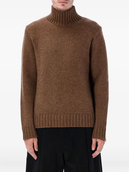 Studio Nicholson Ribbed Roll-neck Knitwear - Brown 