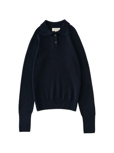 Studio Nicholson Sark Long-sleeves Polo Shirt - Blue 