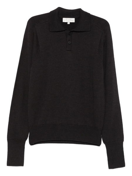  Studio Nicholson Sark Polo Two-button Jumper - Brown 