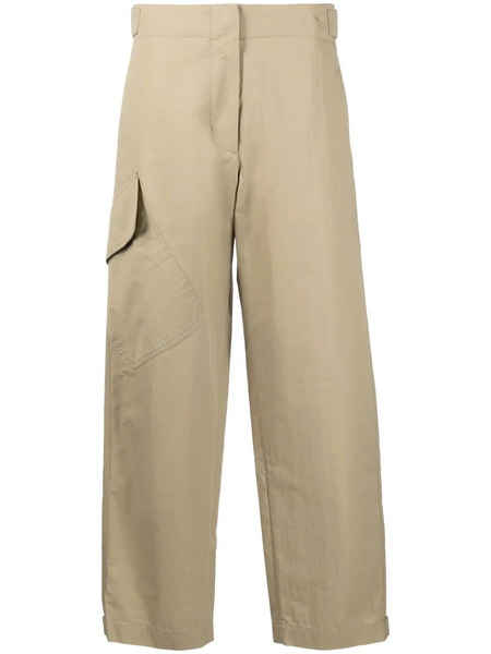  Studio Nicholson Side-patch Pocket Cropped Trousers - Neutrals 