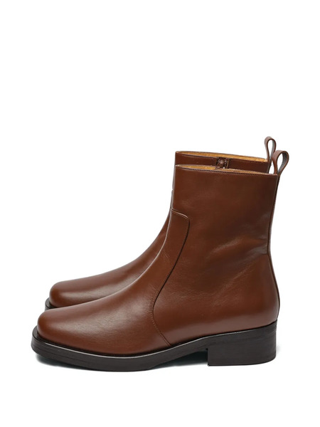  Studio Nicholson Square Leather Boots - Brown 