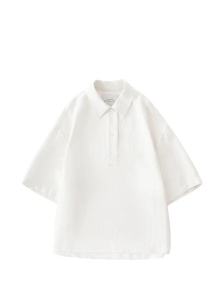  Studio Nicholson Toulon Two-button Short-sleeve Shirt - Neutrals 