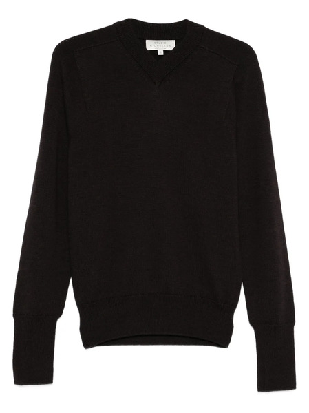 Studio Nicholson V-neck Merino-wool Sweater - Brown 