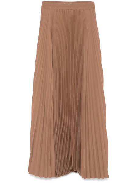  Styland Pleated Maxi Skirt - Brown 