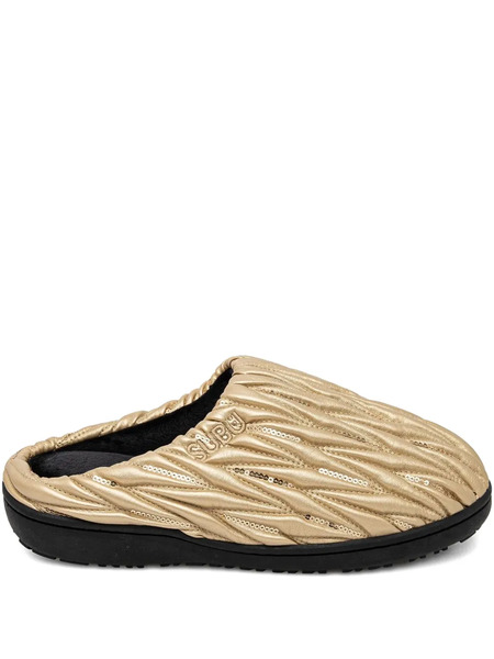 Subu Banquet Sequin Mules - Gold 