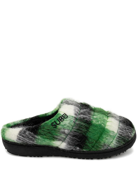  Subu Plaid Slippers - Green 