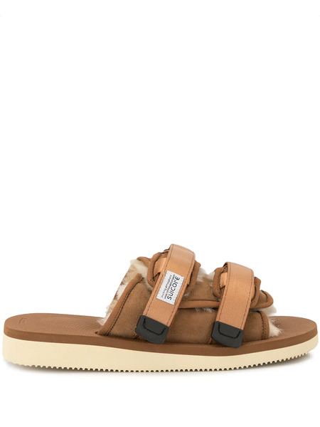  Suicoke Flat Touch Strap Sandals - Brown 