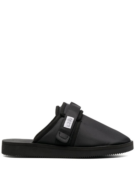  Suicoke Logo Patch Slippers - Black 