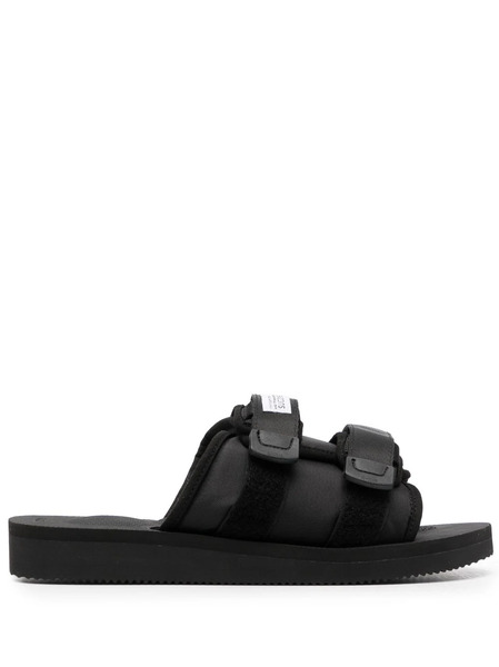  Suicoke Logo-patch Touch-strap Slides - Black 