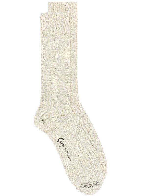 Suicoke Lurex High Socks - Neutrals 