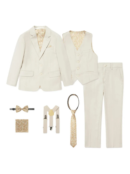  Suitlab Kids Single-breasted Suit (set Of Seven) - Neutrals 