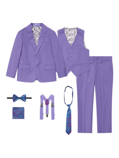  Suitlab Kids Single-breasted Three-piece Suit - Purple 