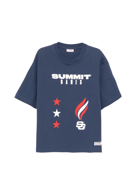  Summer Games Printed T-shirt - Blue 