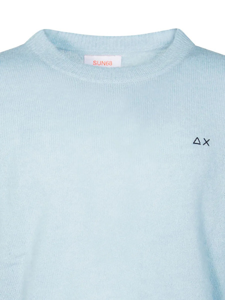  Sun68 Bice Embroidered Sweater - Blue 