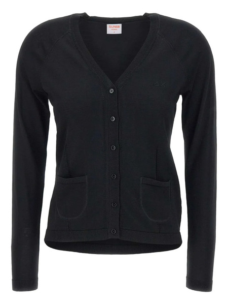  Sun68 Button-front Long-sleeve Cardigan - Black 