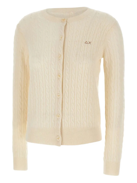  Sun68 Cable-knit Cardigan - Neutrals 