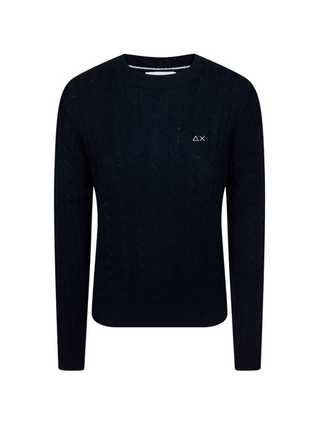  Sun68 Cable-knit Sweater - Blue 