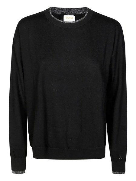  Sun68 Crew-neck Long-sleeve Sweater - Black 