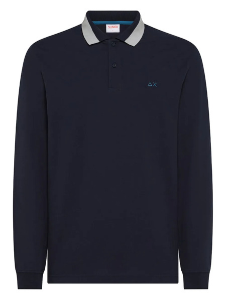  Sun68 Elbow-patch Polo Shirt - Blue 
