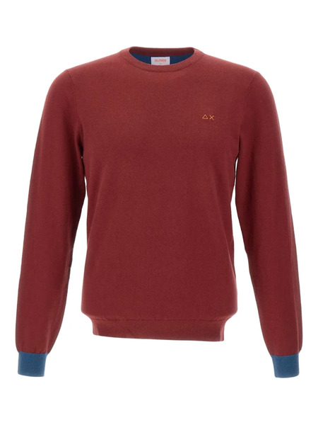  Sun68 Elbow-patch Ribbed-cuff Sweater - Red 