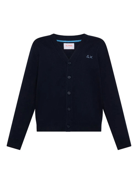  Sun68 Kids Button Embroidered Cardigan - Blue 