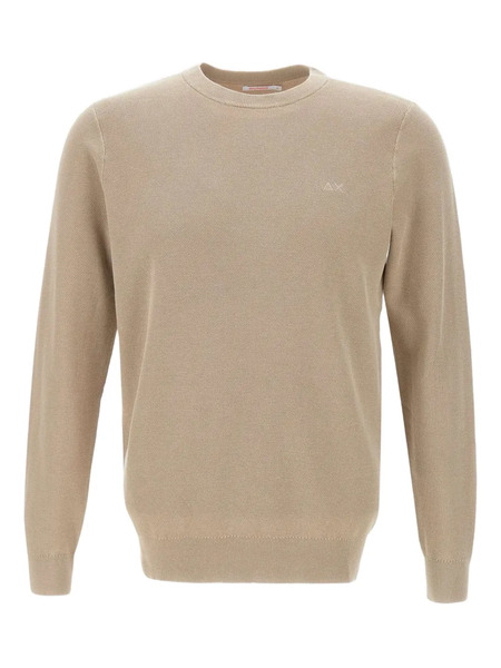  Sun68 Ribbed Crew-neck Jumper - Neutrals 