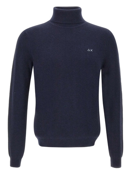  Sun68 Turtleneck Textured Sweater - Blue 