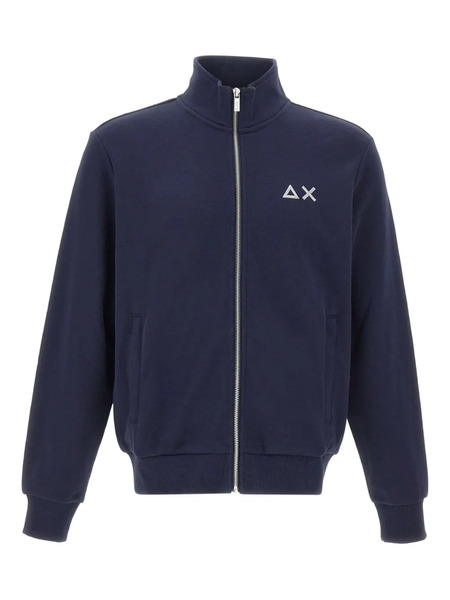  Sun68 Zip Embroidered Sweatshirt - Blue 