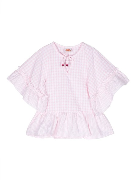  Sundek Check-pattern Ruffled Blouse - Pink 