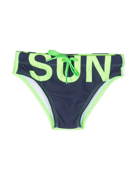  Sundek Logo-print Drawstring Swim Trunks - Blue 