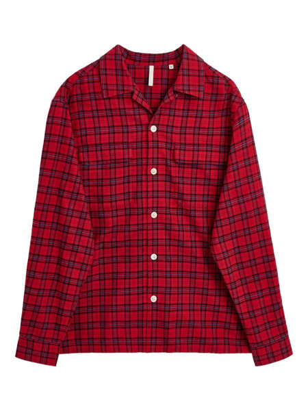  Sunflower Check-pattern Shirt - Red 