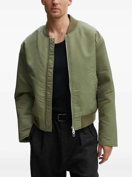  Sunflower Double-zip Bomber Jacket - Green 