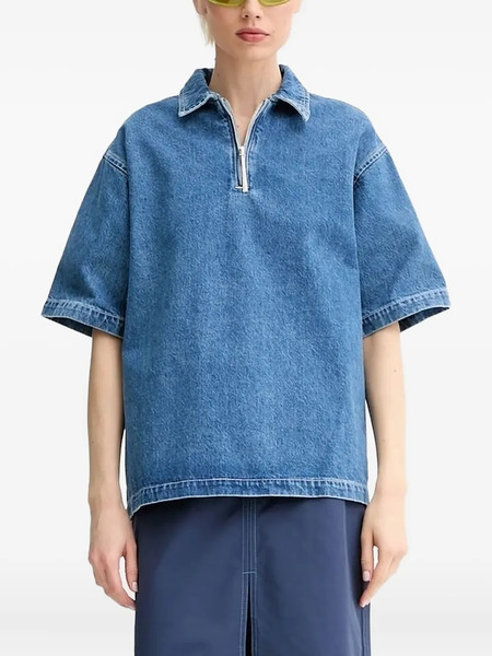  Sunnei Half-zip Denim Top - Blue 